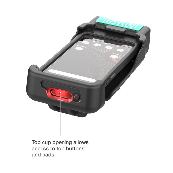 RAM MOUNT RAM-GDS-DOCKL-V15-CU RAM Mounts GDS Dock di bloccaggio per veicoli per Honeywell CT37 (in custodia protettiva IntelliSkin) - Alimentazione USB-C - 2 fori AMPS - Tecnologia GDS