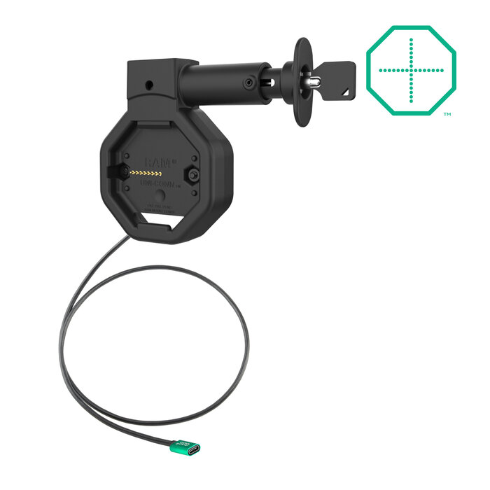 RAM MOUNT RAM-GDS-DOCKL-U5CPU Station d'accueil USB-C verrouillable Uni-Conn™ avec bouton de déverrouillage