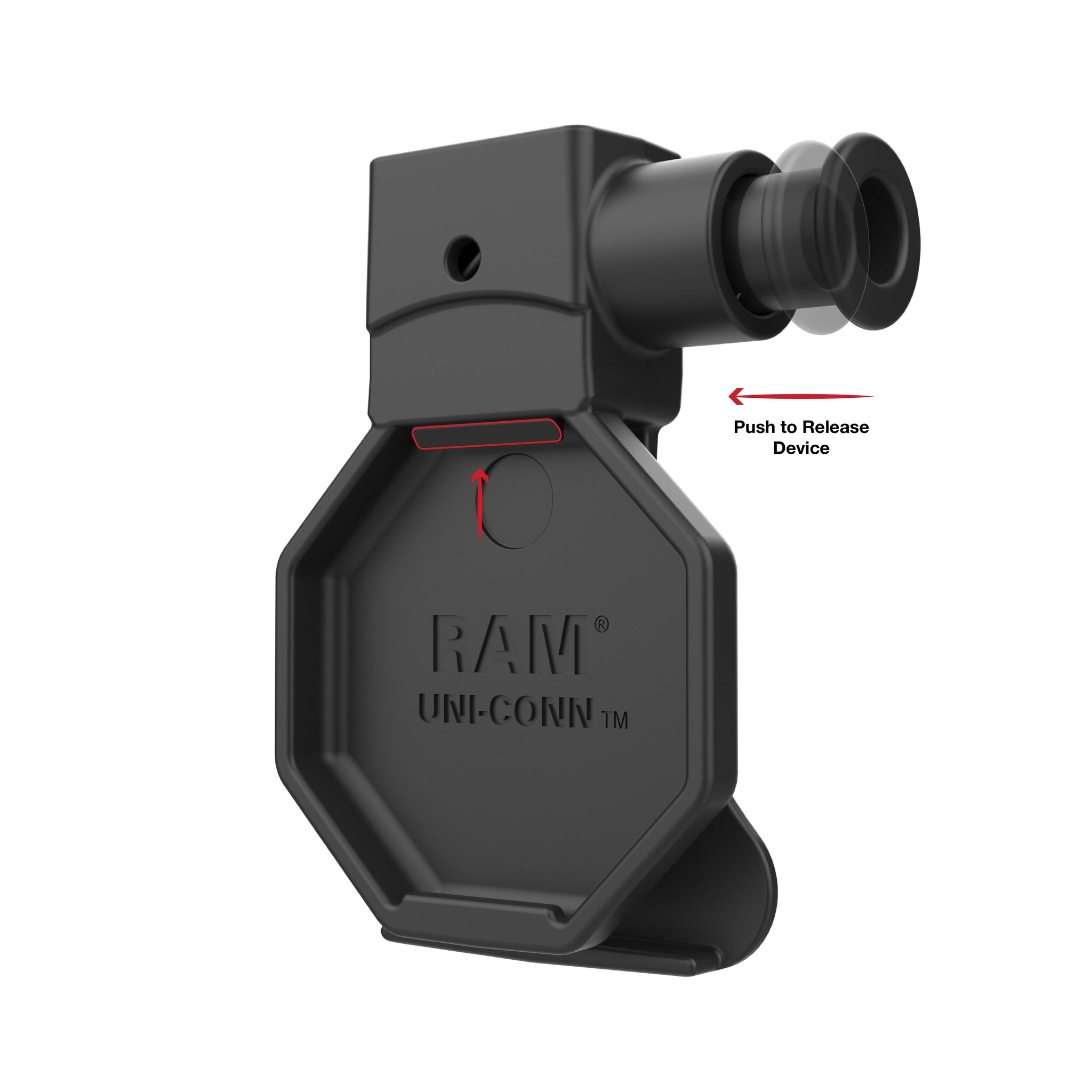RAM MOUNT RAM-HOL-BC-U1U RAM Mounts Belt Clip Holder with Release Button for GDS Uni-Conn? Button
