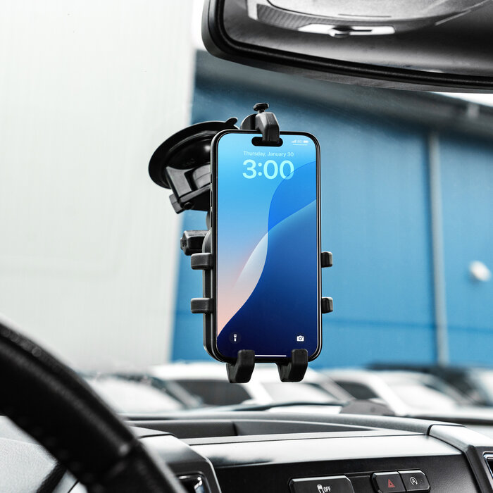 RAM MOUNT RAM-HOL-PD5BU Supporto RAM Mounts Quick-Grip Pro per smartphone - Larghezza fino a 95,25 mm - Compatibile con Mag-Safe - Con base diamantata (misura B - 1") - Set di viti