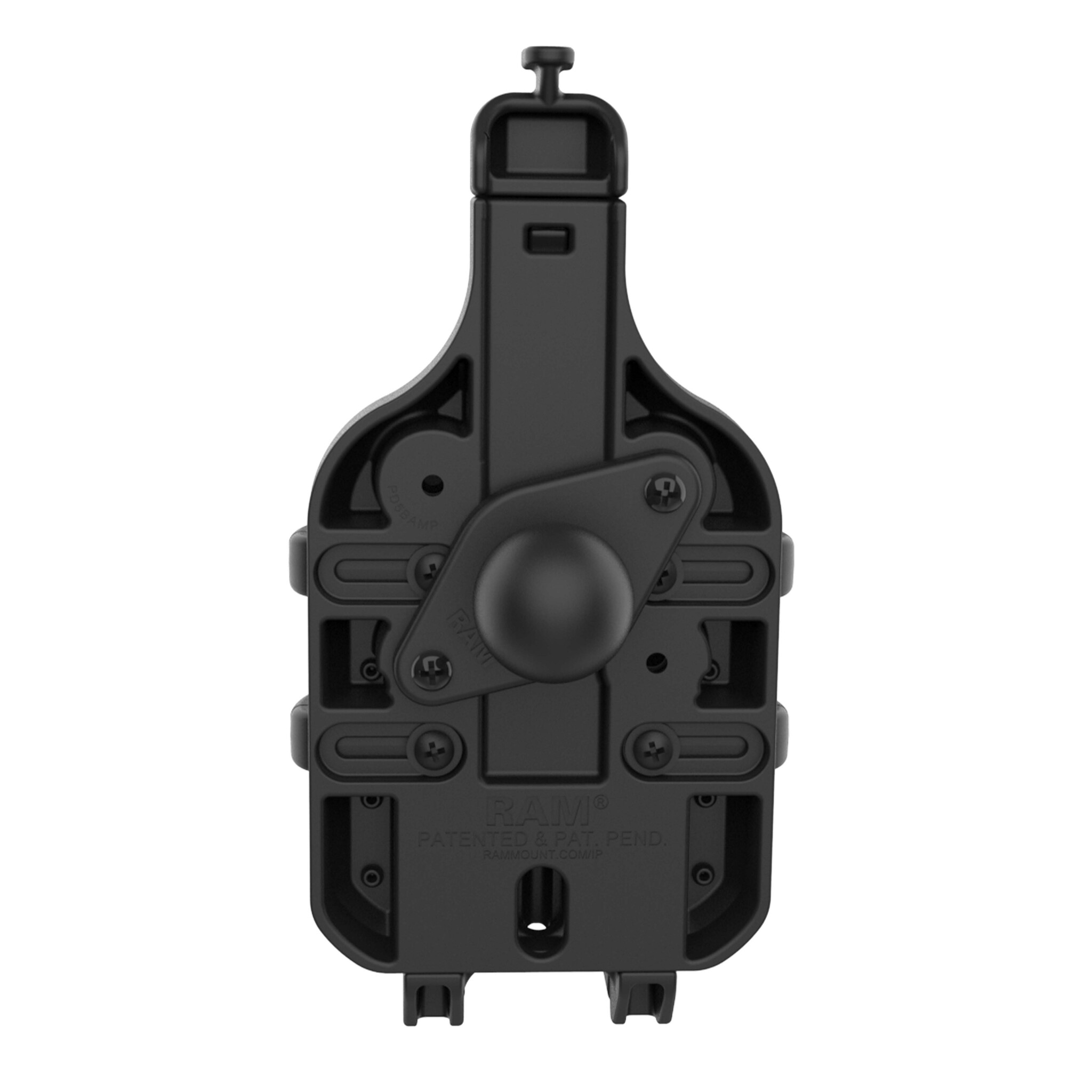 RAM MOUNT RAM-HOL-PD5B-W2MU Supporto RAM Mounts Quick-Grip Pro per smartphone con caricabatterie wireless Qi2 - Larghezza fino a 95,25 mm - Compatibile con Mag-Safe - Con base diamantata (taglia B - 1")