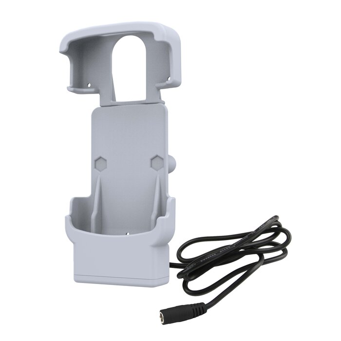 RAM MOUNT RAM-HOL-ZE39-GRY Supporto sagomato RAM Mounts per Zebra HC20 e HC50 - Pogo-Pins - Connettore CC da 5,5 mm - Grigio chiaro