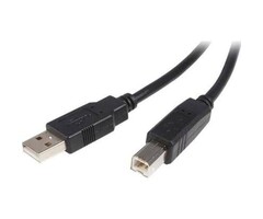 USB-kabel (A/B), 2m, zwart