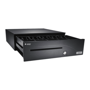 APG APG ShareTill, cajón de efectivo, Ethernet, negro, posición de bloqueo izquierda, 5 compartimentos para monedas, 5 compartimentos para billetes, 630x190x660 mm