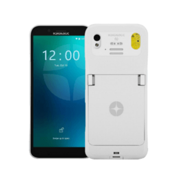 DATALOGIC Memor 12 HC: Pantalla táctil FHD 6', imager 2D con Green Spot, cámaras 13/8 MP, Wi-Fi6E, 6GB/64GB, Octa Core 2.4 GHz, GMS, NFC, PTT, IP65/IP68, blanco, batería 4000 mAh inalámbrica.