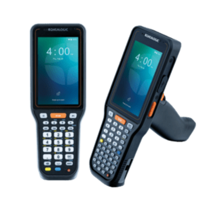 DATALOGIC Datalogic Skorpio X45 Handheld, 4' display, Android, 6GB RAM/128GB, 2D Standard Range, 48-key Alphanumeric, 5G, GPS, Wi-Fi 6E, Bluetooth, NFC, Pistol Grip, IP65/IP67, MIL-STD 810H.