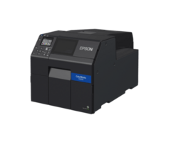 EPSON Epson ColorWorks C6000 Series colour label printer, 112 mm media, 85 mm/s, cutter, Ethernet, USB, black