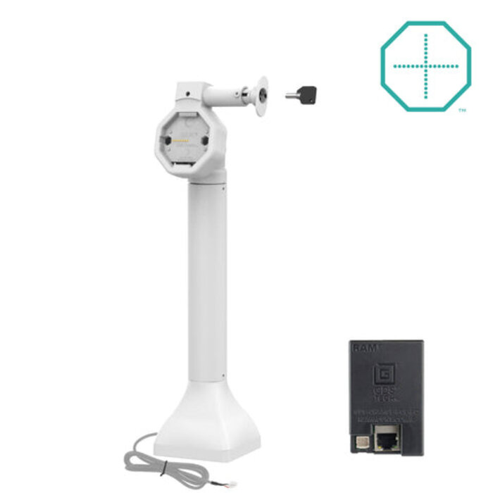 RAM MOUNT Base de pedestal con bloqueo alimentada GDS® Uni-Connâ?¢ de 14' con PoE - gris claro