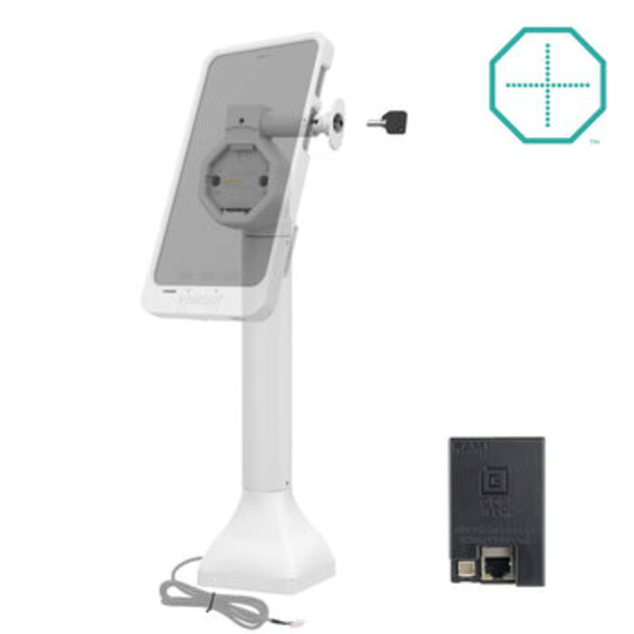 RAM MOUNT Base de pedestal con bloqueo alimentada GDS® Uni-Connâ?¢ de 14' con PoE - gris claro