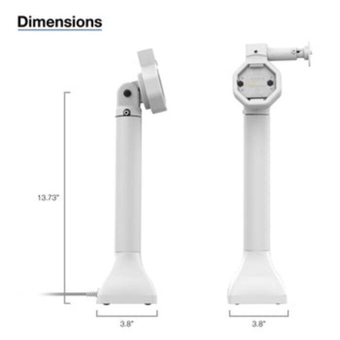 RAM MOUNT Base de pedestal con bloqueo alimentada GDS® Uni-Connâ?¢ de 14' con PoE - gris claro