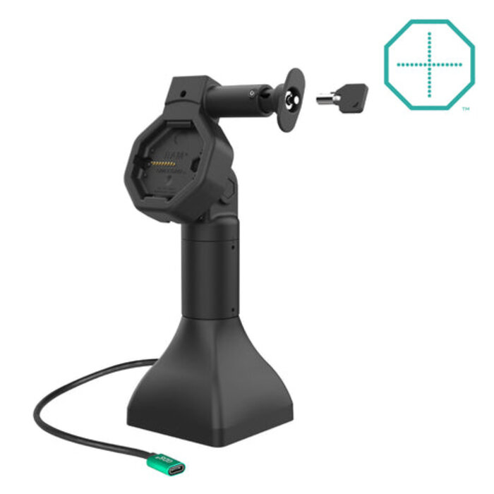 RAM MOUNT Base de pedestal con bloqueo y alimentación GDS® Uni-Connâ?¢ de 7' con USB-C