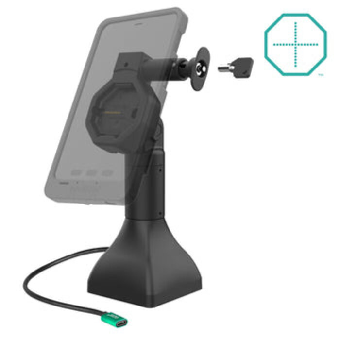 RAM MOUNT GDS® Uni-Connâ?¢ Powered 7' Locking Pedestal Dock with USB-C