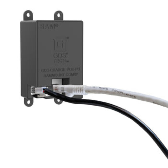 RAM MOUNT RAM Mounts GDS® Uni-Conn? Soporte con alimentación de 7' con bloqueo y PoE - gris claro