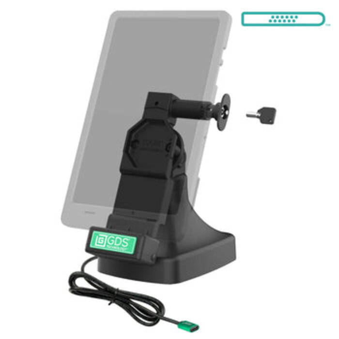 RAM MOUNT GDS® Uni-Connâ?¢ Dock a inclinazione e rotazione bloccabili con USB-C
