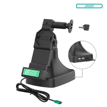 RAM MOUNT Base GDS® Uni-Conn? giratoria con USB-C + datos
