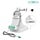 Base de acoplamiento con bloqueo GDS® Uni-Connâ?¢ inclinable y giratoria con USB-C + datos - gris claro