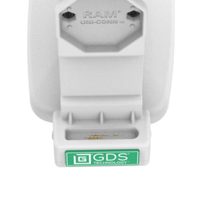 RAM MOUNT GDS® Uni-Connâ?¢ Locking Tilt & Swivel Dock with USB-C - light gray