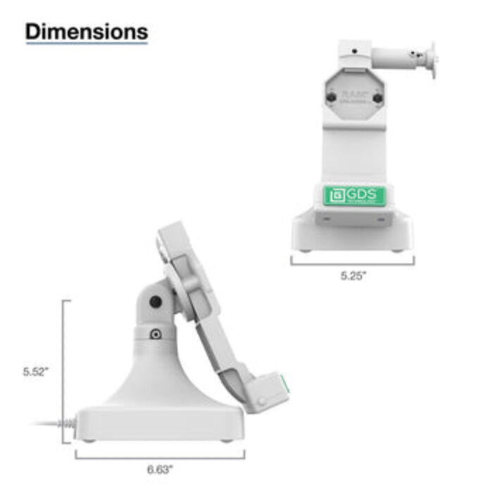 RAM MOUNT Dock con blocco basculante e girevole Uni-Connâ?¢ GDS® con USB-C - grigio chiaro