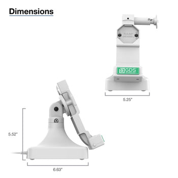 RAM MOUNT Base de conexión GDS® Uni-Conn? con bloqueo, inclinación y giro y USB-C - gris claro