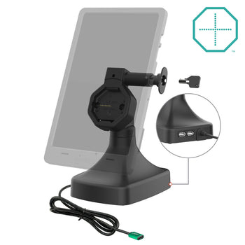 RAM MOUNT GDS® Uni-Connâ?¢ Powered Locking Tilt & Swivel Dock with USB-C + Data