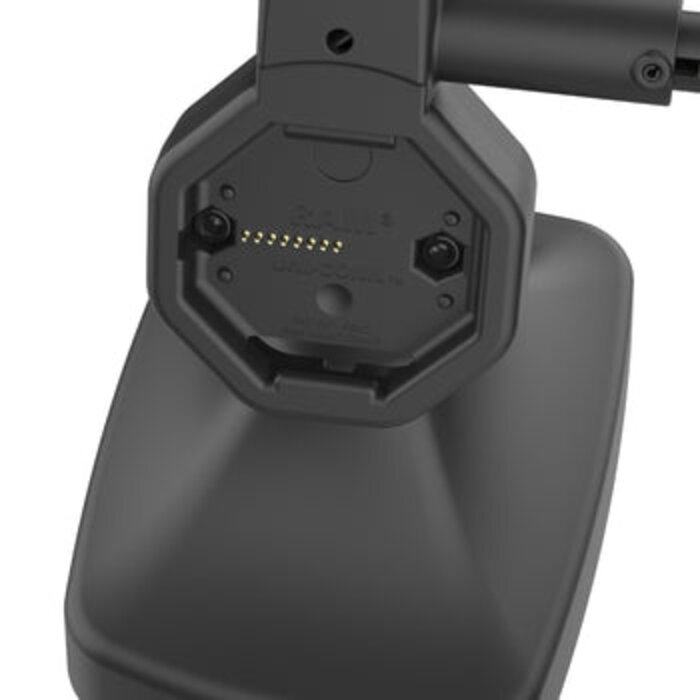 RAM MOUNT Base de carga GDS® Uni-Conn? con alimentación, inclinación y giro, con USB-C + datos.