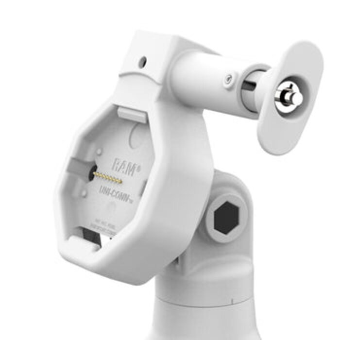 RAM MOUNT Base giratoria e inclinable GDS® Uni-Connâ?¢ con bloqueo y alimentación, USB-C + datos - gris claro