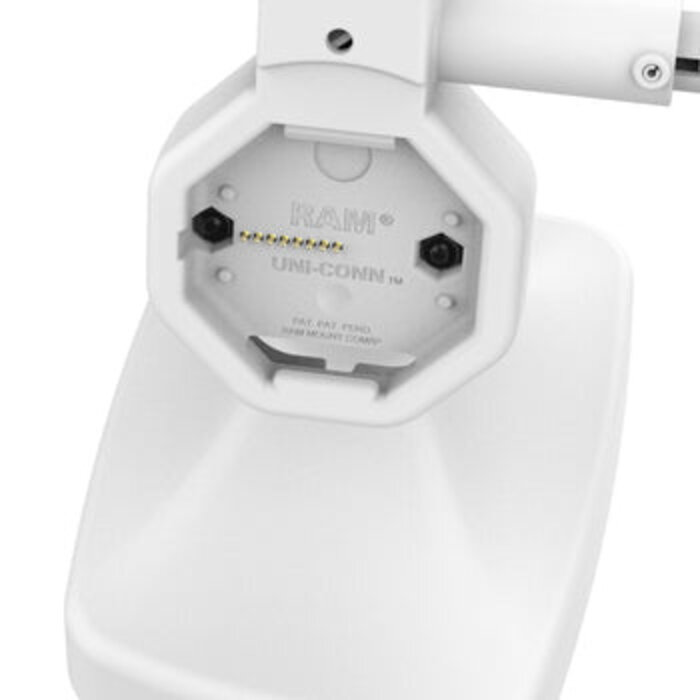 RAM MOUNT Base giratoria e inclinable GDS® Uni-Connâ?¢ con bloqueo y alimentación, USB-C + datos - gris claro