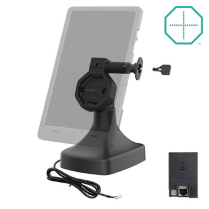 RAM MOUNT Support de verrouillage alimenté GDS® Uni-Connâ?¢ inclinable et pivotant avec PoE