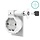 Base de pared GDS® Uni-Connâ?¢ con bloqueo de alimentación y PoE - Gris claro