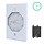 GDS® Uni-Conn? Base de pared de perfil bajo con alimentación y PoE - gris claro