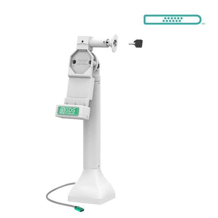 RAM MOUNT GDS® Uni-Connâ?¢ Docking Station con blocco da 14 pollici e USB-C - grigio chiaro