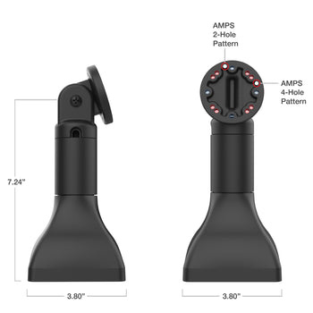 RAM MOUNT Supporto a piedistallo RAM Mounts da 7' - Schema AMPS a 2/4 fori, rotazione/inclinazione 180 gradi