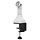 RAM Mounts Pedestal de 7' (gris claro) con base de abrazadera en C - AMPS de 2/4 orificios, giratorio e inclinable, rango de abrazadera 0'-4