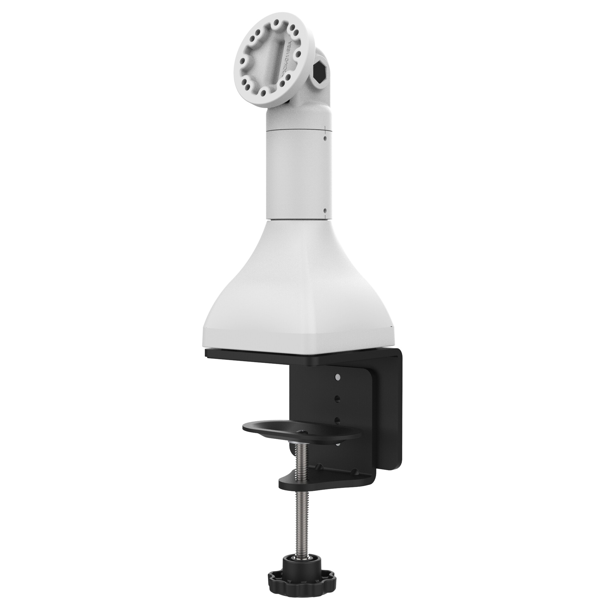 RAM MOUNT RAM Mounts Pedestal de 7' (gris claro) con base de abrazadera en C - AMPS de 2/4 orificios, giratorio e inclinable, rango de abrazadera 0'-4