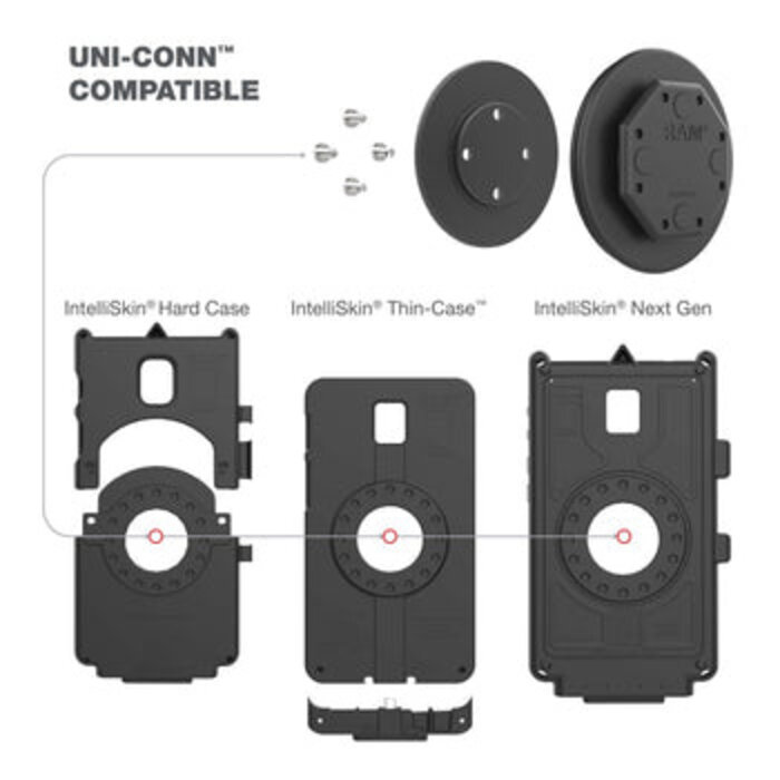 RAM MOUNT RAM Mounts GDS Uni-Conn Adapter for IntelliSkin Protective Sleeves - Screw Set
