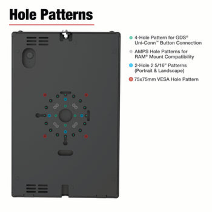 RAM MOUNT RAM Mounts Safe-Case for Samsung Galaxy Tab S9 & S9 FE - Key-Lock, several Hole Pattern