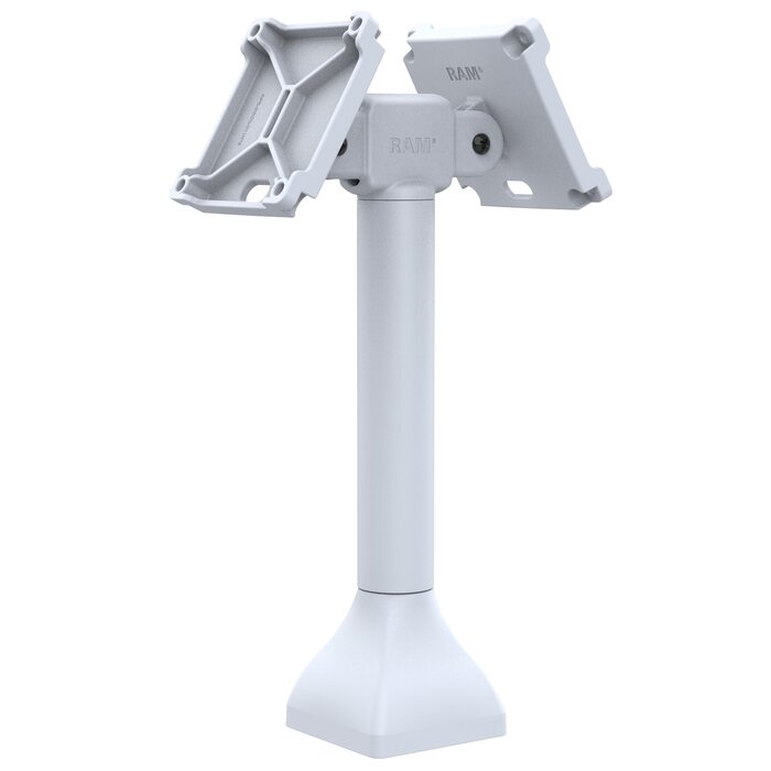 RAM MOUNT RAM Mounts Pied (14 pouces) - deux supports VESA 100x100 mm orientables à 180°, gris clair