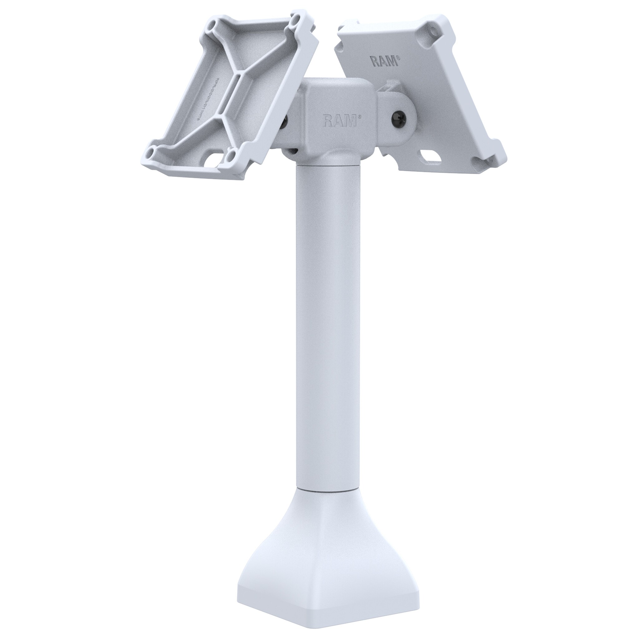 RAM MOUNT RAM Mounts Base (14 pulgadas) - dos soportes VESA de 100x100 mm giratorios 180°, gris claro