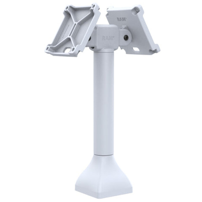 RAM MOUNT RAM Mounts Base (14 pulgadas) - dos soportes VESA de 100x100 mm giratorios 180°, gris claro