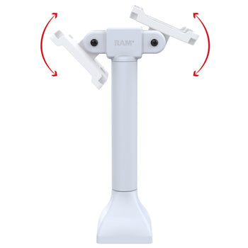 RAM MOUNT RAM Mounts Base (14 pulgadas) - dos soportes VESA de 100x100 mm giratorios 180°, gris claro
