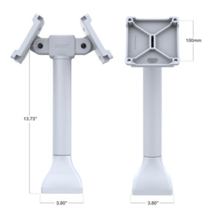 RAM MOUNT RAM Mounts Pied (14 pouces) - deux supports VESA 100x100 mm orientables à 180°, gris clair