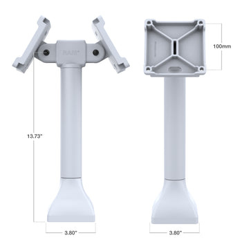 RAM MOUNT RAM Mounts Base (14 pulgadas) - dos soportes VESA de 100x100 mm giratorios 180°, gris claro