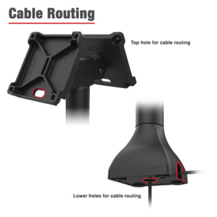 RAM MOUNT RAM Mounts Pied (7 pouces) - deux supports VESA 100x100 mm orientables à 180°