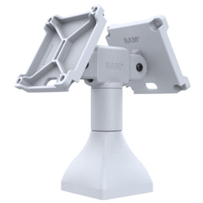 RAM MOUNT RAM Mounts Base (7 pulgadas) - dos soportes VESA giratorios 180° de 100x100 mm, gris claro