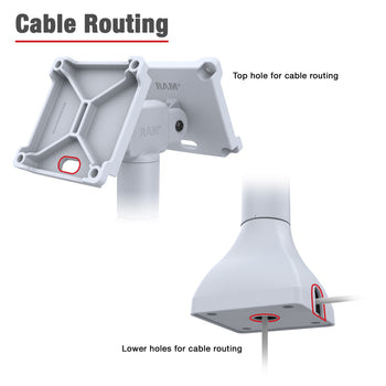 RAM MOUNT RAM Mounts Base (7 pulgadas) - dos soportes VESA giratorios 180° de 100x100 mm, gris claro
