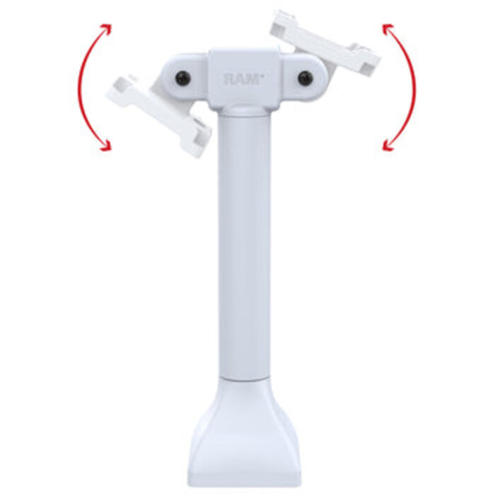 RAM MOUNT Pied RAM Mounts (35,6 cm) - deux supports VESA pivotants à 180° de 75x75 mm, gris clair