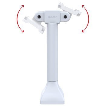RAM MOUNT Soporte RAM Mounts (14 pulgadas) - dos soportes VESA de 75x75 mm orientables 180°, gris claro