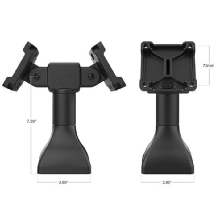 RAM MOUNT Supporto RAM Mounts (7 pollici) - due supporti VESA da 75x75 mm orientabili a 180°
