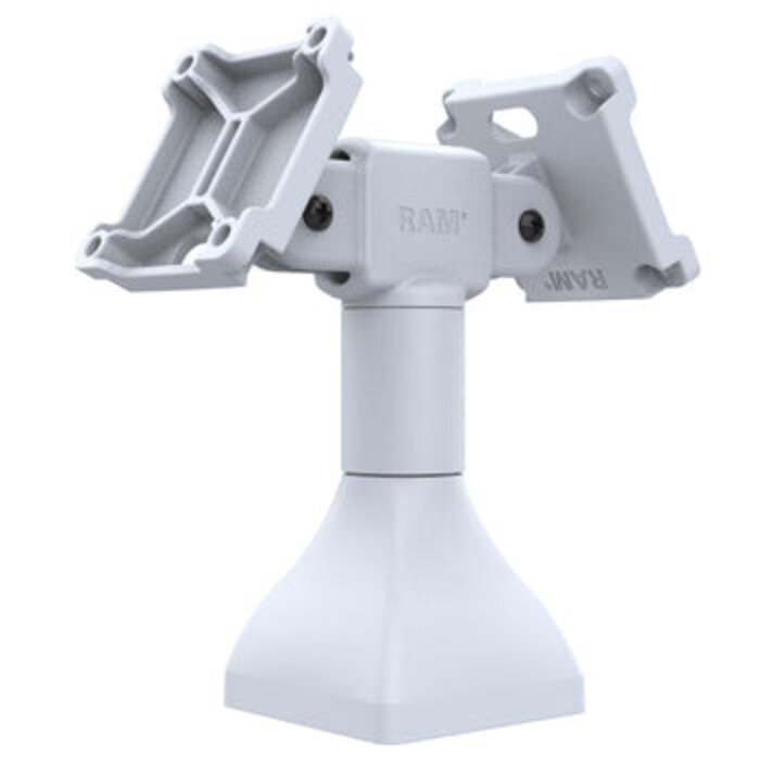 RAM MOUNT RAM Mounts Base (7 pulgadas) - dos soportes VESA giratorios de 180° (75x75 mm), gris claro