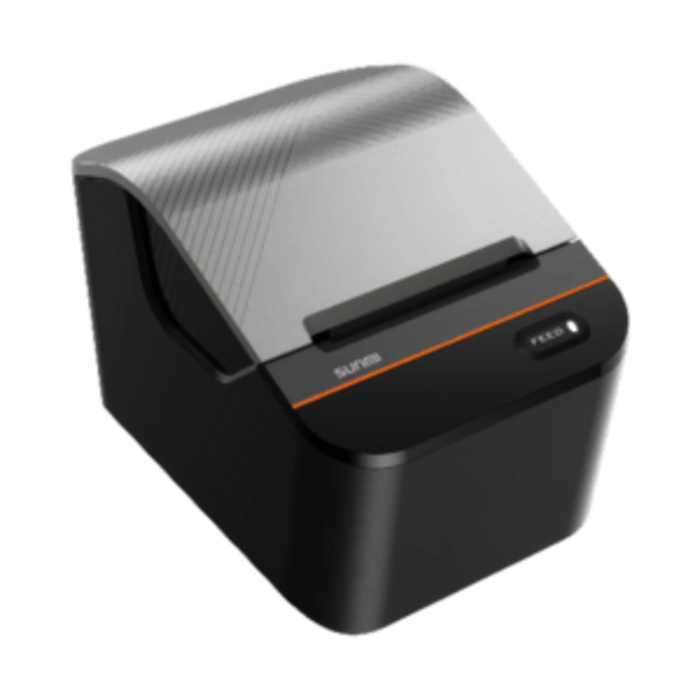 SUNMI Sunmi NT220 stampante termica da 58 mm con risoluzione 203 dpi, velocità 150mm/s, connettività USB-C, RJ12 e Bluetooth BLE. Ha 8MB di storage flash e supporta emulazioni ESC/POS e TSPL.